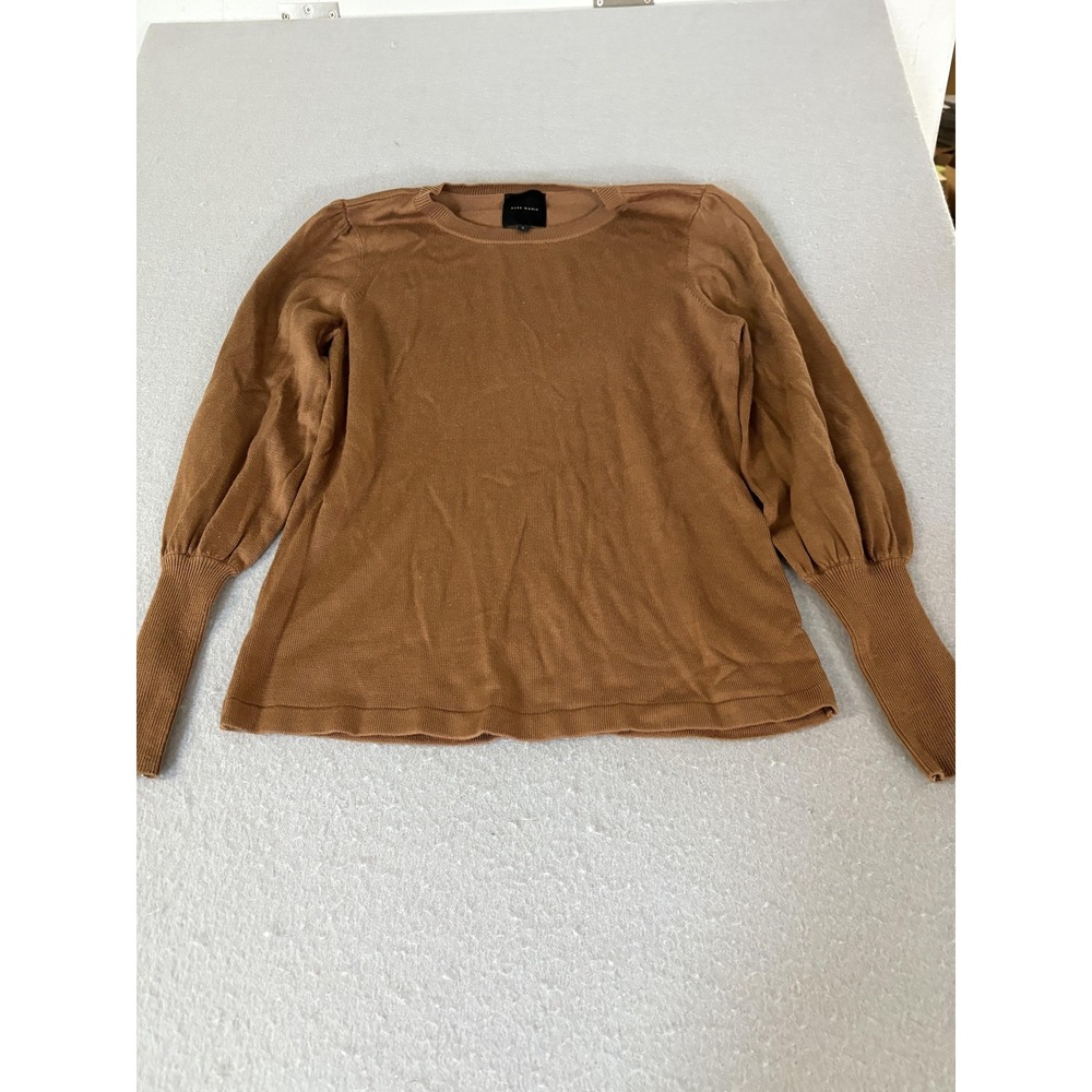 Alex Marie Sweater Womens Small Brown Crewneck‎ Long Sleeve Pullover Acrylic Top